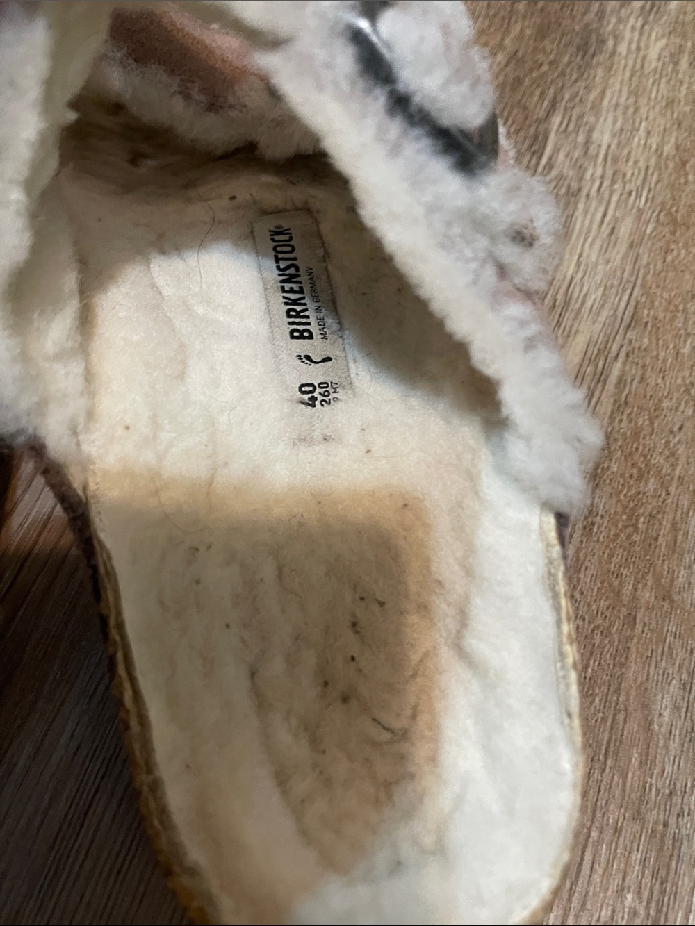 Birkenstock Arizona Shearling sandals suede leather sz 40 - Picture 5 of 6